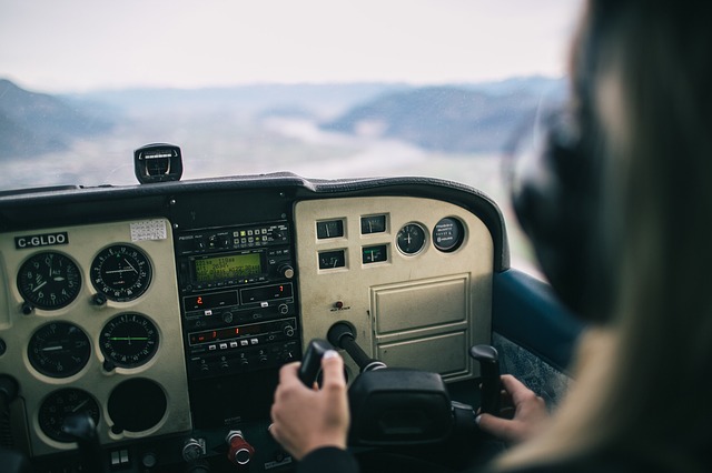 Inside the cockpit