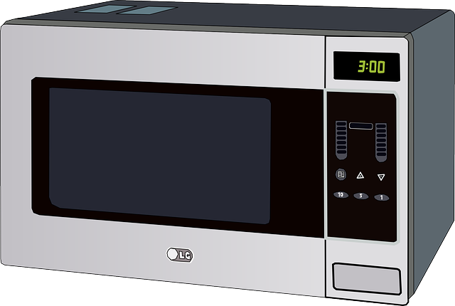 A microwave oven 