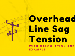 Overhead Line Sag Tension with Calculation and Example