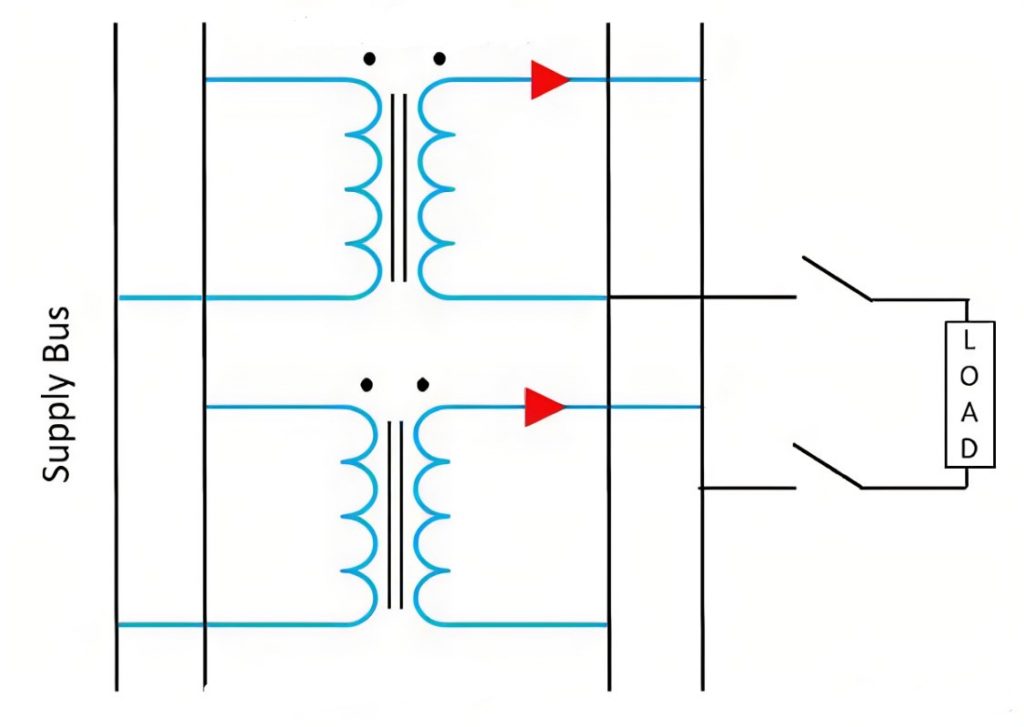 phase shift transformer winding 