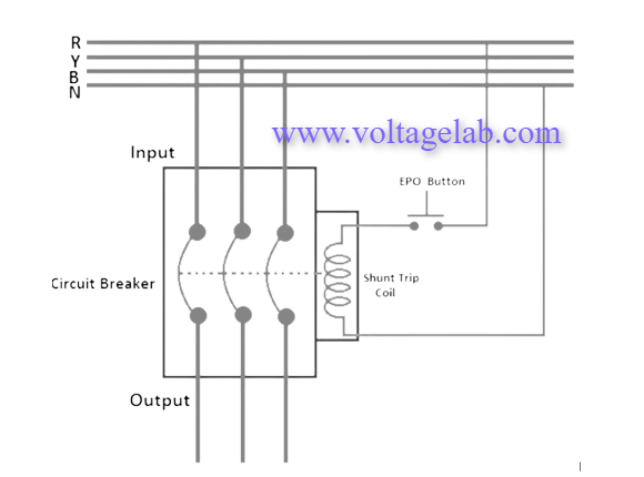 shunt trip breaker wiring diagram square d