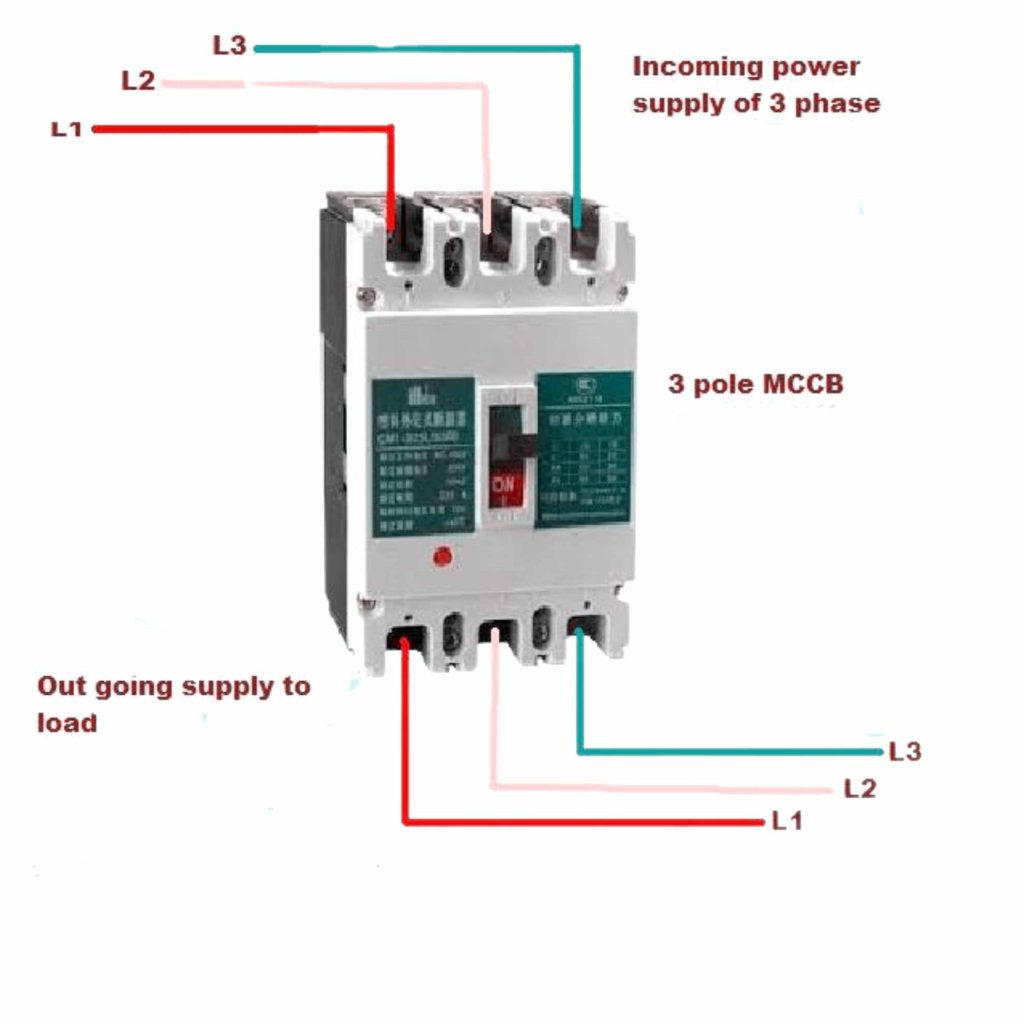  3 pole circuit breaker wiring diagram