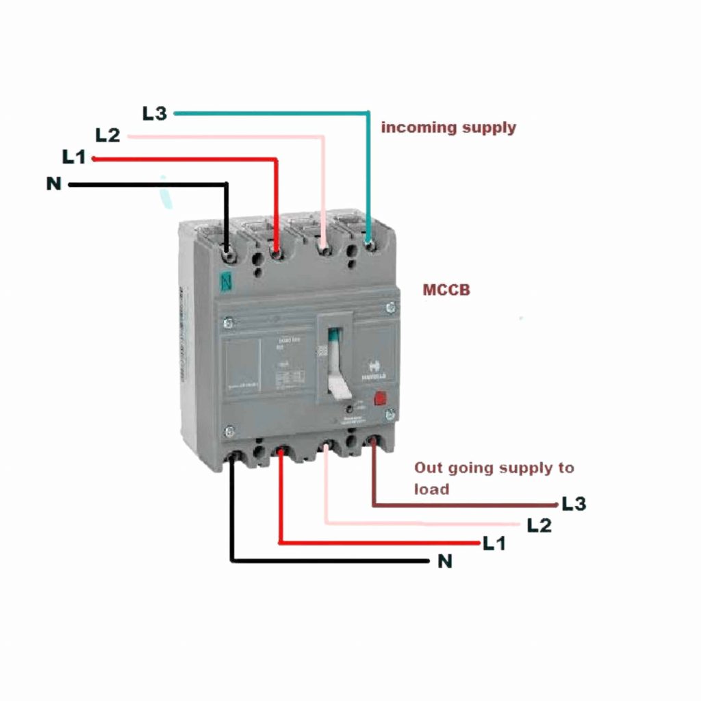  4 pole circuit breaker wiring diagram