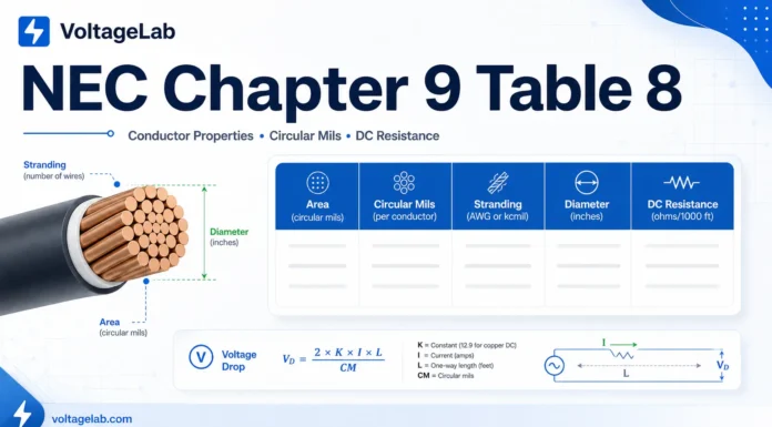 NEC Chapter 9 Table 8 Explained: Conductor Properties Guide nec chapter 9 table 8