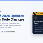 NFPA 70E 2026 Updates: Arc Flash Code Changes & What’s New NFPA 70E 2026 arc flash code changes overview covering NFPA 70E-2024, the 2026 NEC labeling mandate, and November 2024 OSHA guidance