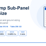 100-Amp Sub-Panel Wire Size: NEC Feeder & Ground Sizing 100 amp sub panel wire size: 3 AWG copper, 1 AWG aluminum, 8 AWG copper ground, four-wire feeder per NEC 215.2 and Table 310.16